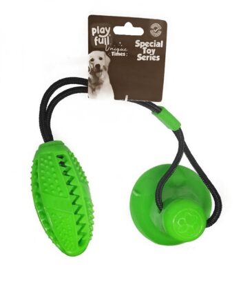 Playfull Yapışkanlı Ödül Hazneli Köpek Oyuncağı 5x12x56 Cm Yeşil