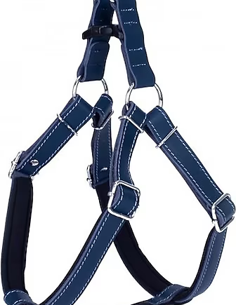Doggie Fırstclass Deri Ronın Köpek Göğüs Tasması Xlarge Mavi 2,5x65-75 Cm