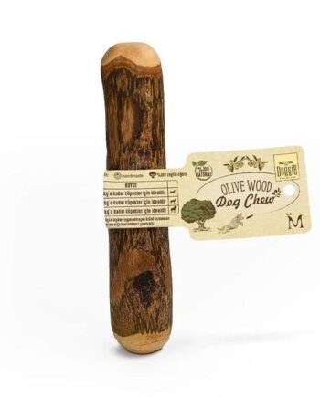 Doggie Doğal Zeytin Ağacı Çiğnenebilen Köpek Oyuncağı M 14 x 2,5 cm 15 kg