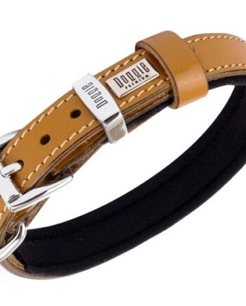 Doggie El Yapımı Konforlu Deri Köpek Tasması 2x30-35 cm Kamel