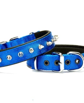 Doggie Çivi Desenli Köpek Tasması 2,5*50 cm Mavi