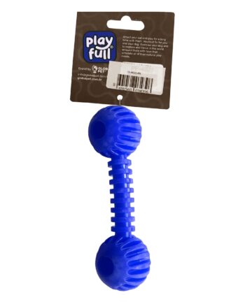 Playfull Sağlam Plastik Dental Dumbel Köpek Oyuncağı 12 x 3,5 cm Mavi
