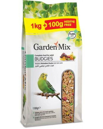 Gardenmix Platin Seri Vitaminli Meyveli Muhabbet Kuşu Yemi 1 Kg + 100 gr hediyeli