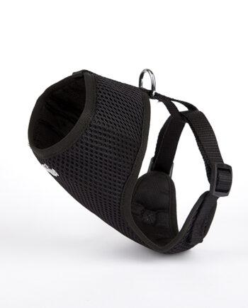 Doggie Havalı Dokumadan Küçük Irk Köpek Göğüs Tasması 2 x 45-55 cm Siyah