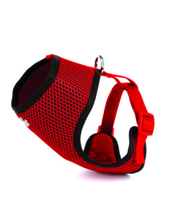 Doggie Havalı Dokumadan Küçük Irk Köpek Göğüs Tasması 1,5 x 25-35 cm Kırmızı