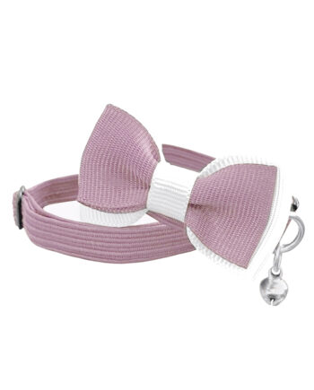 Markapet Papyonlu Elastik Örme Kedi Tasması 18,5 cm-29 cm Açık Pembe