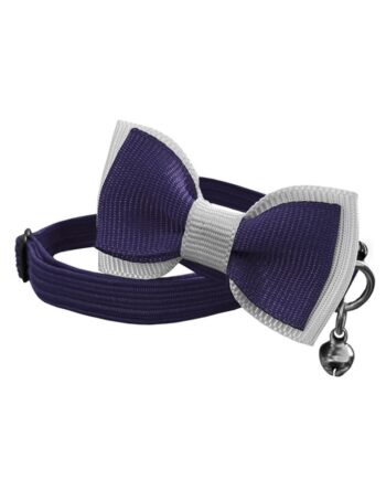 Markapet Papyonlu Elastik Örme Kedi Tasması 18,5 cm-29 cm Mor