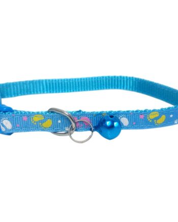 Ayak Desenli Kedi Köpek Tasması Min:20-Max:30 cm Mavi