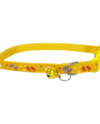 Ayak Desenli Kedi Köpek Tasması Min:20-Max:30 cm Sarı