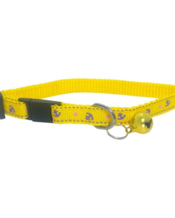 Çapa Desenli Kedi Köpek Tasması Min:20-Max:30 cm Sarı