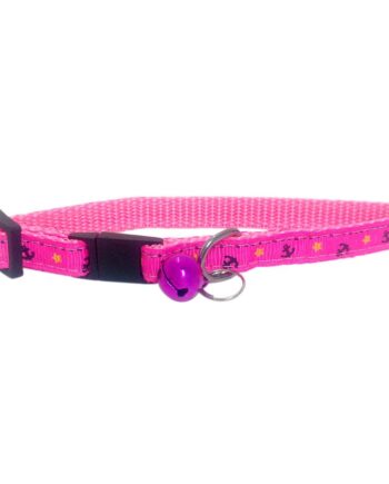 Çapa Desenli Kedi Köpek Tasması Min:20-Max:30 cm Pembe
