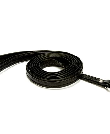 Doggie Flotter El Yapımı Deri Köpek Gezdirme Kayışı 2 cm x 120 cm Siyah
