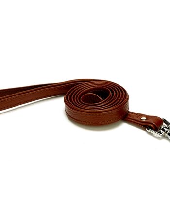 Doggie Flotter El Yapımı Deri Köpek Gezdirme Kayışı 2 cm x 120 cm Kahverengi