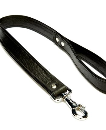 Doggie Flotter El Yapımı Deri Köpek Gezdirme Kayışı 3 cm x 60 cm Siyah
