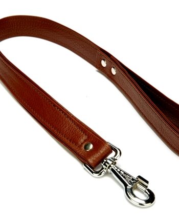 Doggie Flotter El Yapımı Deri Köpek Gezdirme Kayışı 3 cm x 60 cm Kahverengi