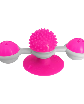 Markapet Vantuzlu Fırıldak Toplu Dönen Kedi Oyuncağı 8 cm-18 cm Pembe