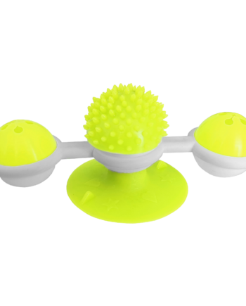 Markapet Vantuzlu Fırıldak Toplu Dönen Kedi Oyuncağı 8 cm-18 cm Sarı