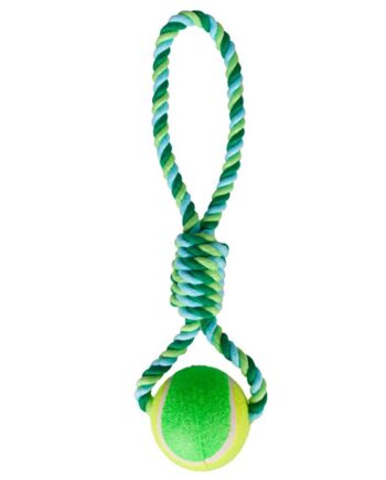Flamingo Tenis Toplu İp Köpek Oyuncağı 10 cm