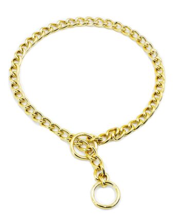 Doggie Eğitim Serisi Zincirli Köpek Boyun Tasması 3,5x65 cm - Gold