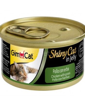 Gimpet Shiny Cat Tavuk Etli Çimenli Jöleli Konserve 70 gr