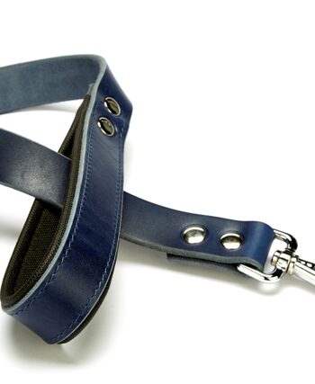 Doggie Softlu Deri Köpek Gezdirme Kayışı 3 cm*60 cm Mavi