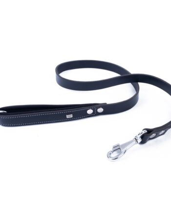 Doggie Softlu Deri Köpek Gezdirme Kayışı 3 cm*100 cm Siyah