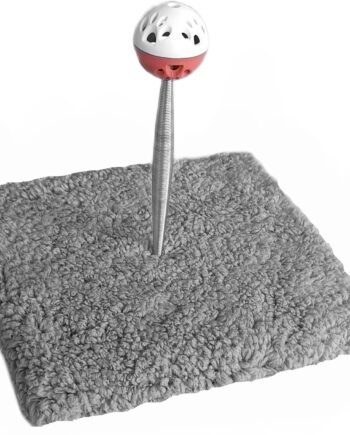 Yaylı Toplu Hacıyatmaz Kedi Aktivite Oyuncağı 16-20 cm Gri