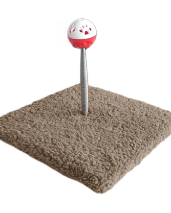 Yaylı Toplu Hacıyatmaz Kedi Aktivite Oyuncağı 16-20 cm Taba