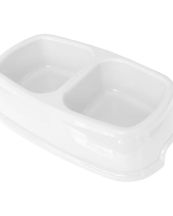 Markapet İkili Plastik Mama Ve Su Kabı 200 + 200 Ml Beyaz