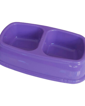 Markapet İkili Plastik Mama ve Su Kabı 200 + 200 ml Mor