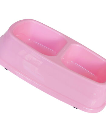 Markapet İkili Plastik Mama Ve Su Kabı 200 + 200 Ml Pembe