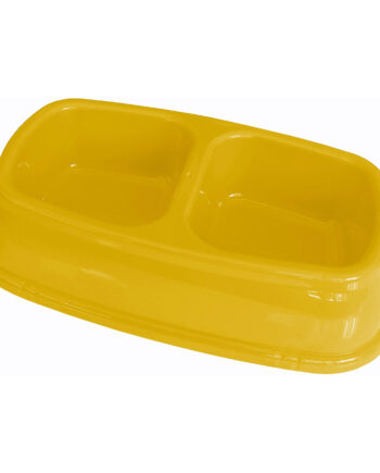 Markapet İkili Plastik Mama ve Su Kabı 200 + 200 ml Sarı