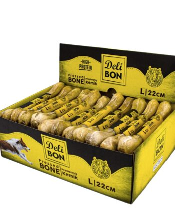 Delibon 22cm Deri Köpek Çiğneti Pres Kemik 1x22cm Natural