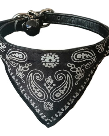 Fularlı Kedi ve Küçük Irk Köpek Boyun Tasması 27 cm Siyah