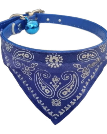 Fularlı Kedi ve Küçük Irk Köpek Boyun Tasması 27 cm Mavi