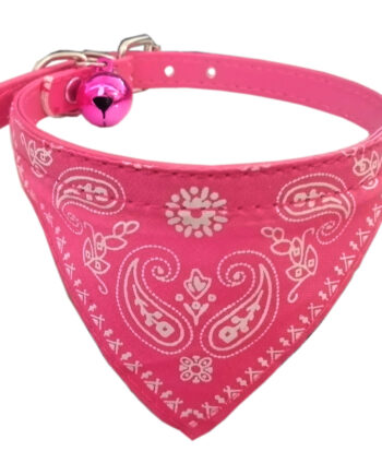 Fularlı Kedi ve Küçük Irk Köpek Boyun Tasması 27 cm Pembe