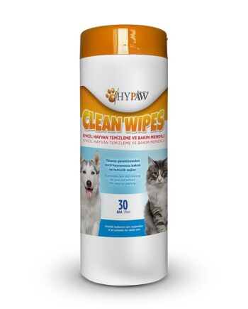HYPAW Clean Wipes Kedi ve Köpekler için Temizleme ve Bakım Mendili 20x20cm (30'lu)