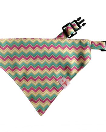 Pawstar Zikzak Desenli Fularlı Köpek Tasması 26-56 cm