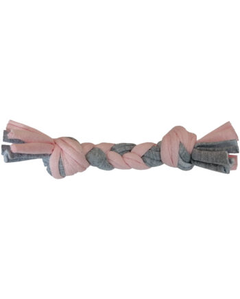 Köpek Oyuncağı Düğümlü Halat Diş İpi 2 cm - 15 cm Pembe-Gri