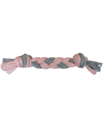 Köpek Oyuncağı Düğümlü Halat Diş İpi 3 cm - 25 cm Pembe-Gri