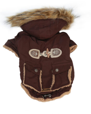 Antler Buttoned Coat Küçük ve Orta Irklar İçin Kapşonlu Köpek Montu X Large