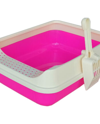 Kedi Tuvalet Kum Kabı + Kürek Hediyeli 13*36*48 cm Pembe