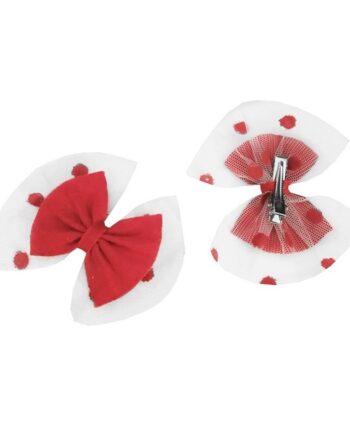 Puantiyeli Keçe Kedi Köpek Tokası Kırmızı 4.5-5.5 cm