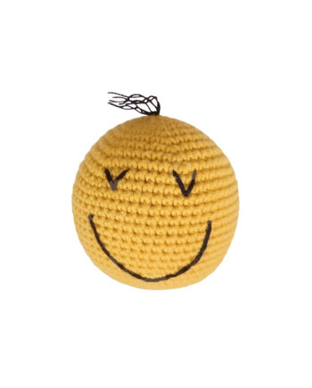 Markapet Kedi Oyuncağı Gülümseyen Örgü Emoji 6-6,5 cm Sarı