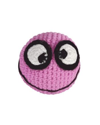 Markapet Kedi Oyuncağı Gülümseyen Örgü Emoji 7-7 cm Pembe