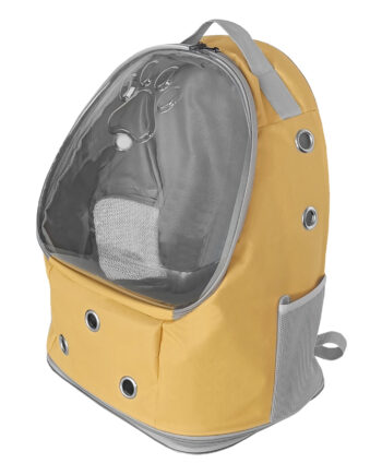 Patili Astronot Şeffaf Taşıma Sırt Çantası Sarı 24 x 32 x 42 cm