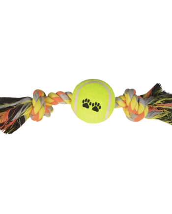 Tenis Toplu Kısa Düğümlü Köpek Diş İpi 7-26 cm Sarı
