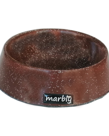 Marbly Kahve Galaxy Mermerit Köpek Mama Su Kabı 700 ml