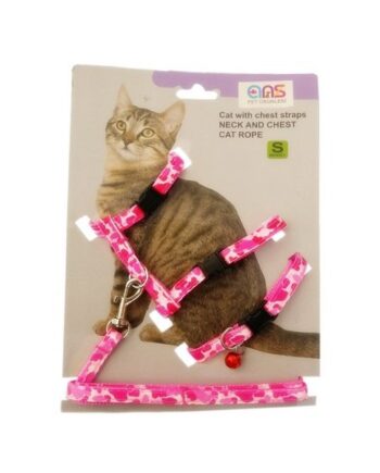 ANS Kamuflaj  Desenli Kedi Göğüs Bel Tasması Pembe