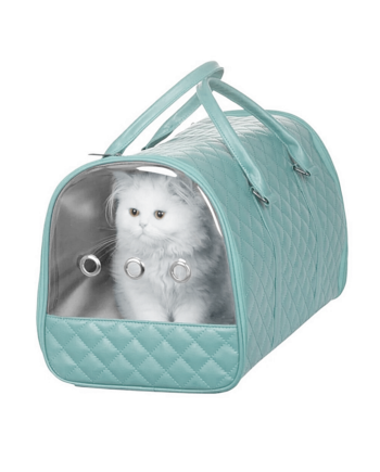 Markapet Kapitone Şeffaf Kedi Taşıma Çantası 22*30*45 cm Yeşil